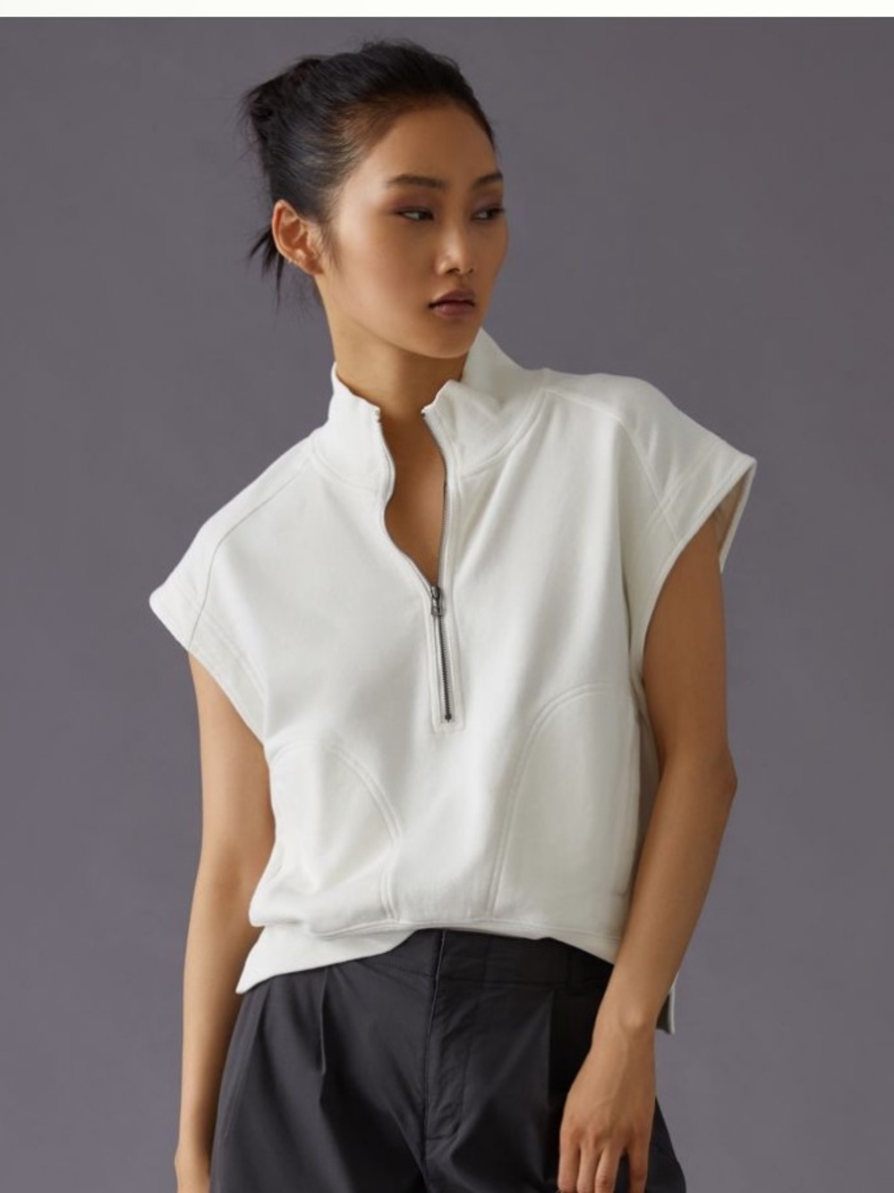Daily Practice by Anthropologie The Sherwood Half Zip Top in XS